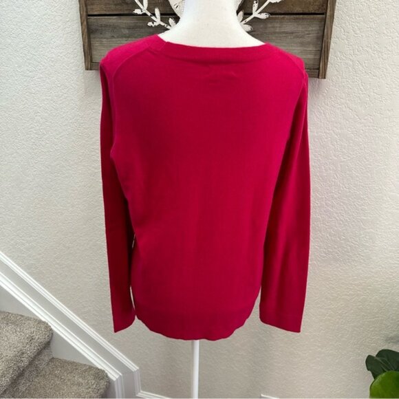 J.crew factory Teddie pink wool blend long sleeve sweater F5199 ladies L‎ - Picture 2 of 8